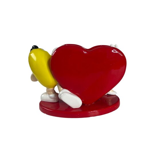 M&Ms Red Heart Ceramic Figurine Flower Candy Holder By FTD - Picture 7 of 9